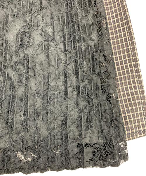 Lily Brown（リリーブラウン）Lily Brown (リリーブラウン) 異素材切り替えスカート ブラック サイズ:Fの古着・服飾アイテム