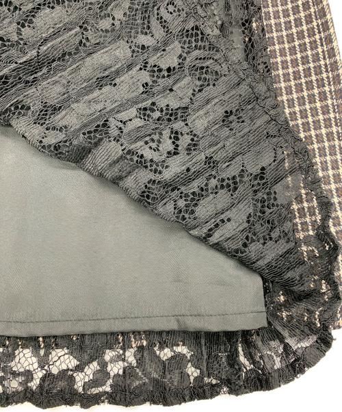 Lily Brown（リリーブラウン）Lily Brown (リリーブラウン) 異素材切り替えスカート ブラック サイズ:Fの古着・服飾アイテム