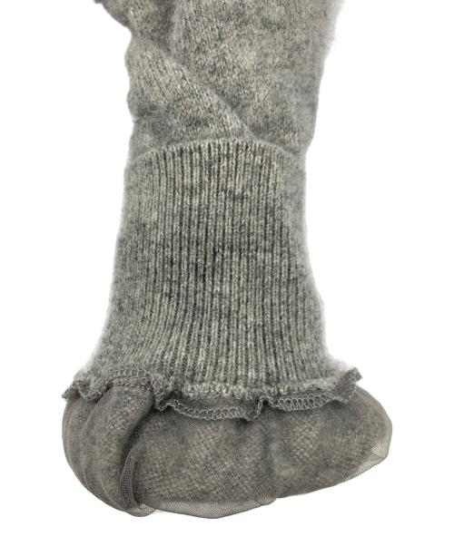 Snidel（スナイデル）Snidel (スナイデル) シースルーショルダーミニニットワンピース グレー サイズ:Fの古着・服飾アイテム