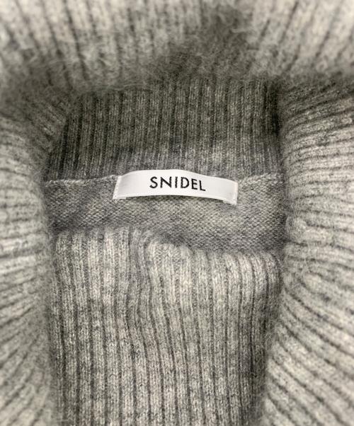 Snidel（スナイデル）Snidel (スナイデル) シースルーショルダーミニニットワンピース グレー サイズ:Fの古着・服飾アイテム