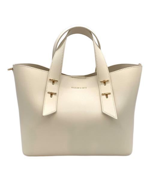 CHARLES & KEITH（チャールズアンドキース）CHARLES & KEITH (チャールズアンドキース) シャナイア ダブルハンドルスラウチーバッグ ホワイトの古着・服飾アイテム
