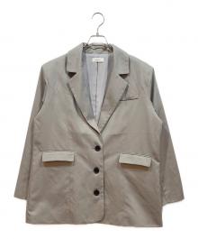 darich（ダーリッチ）の古着「ルーズシングルスタッズジャケット」｜グレー