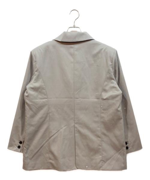 darich（ダーリッチ）darich (ダーリッチ) ルーズシングルスタッズジャケット グレー サイズ:Fの古着・服飾アイテム