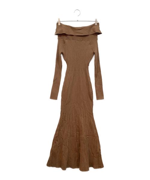 darich（ダーリッチ）darich (ダーリッチ) 長袖ワンピース ブラウン サイズ:Fの古着・服飾アイテム