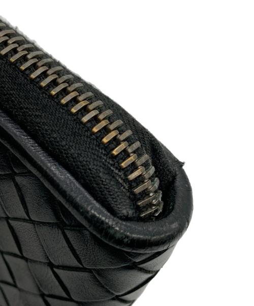 BOTTEGA VENETA（ボッテガベネタ）BOTTEGA VENETA (ボッテガベネタ) ジップアラウンドウォレット ブラックの古着・服飾アイテム