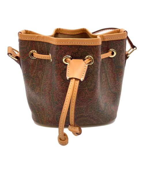 ETRO（エトロ）ETRO (エトロ) 巾着ショルダーバッグ ブラウン×ベージュの古着・服飾アイテム
