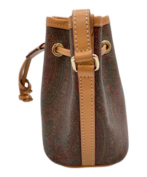 ETRO（エトロ）ETRO (エトロ) 巾着ショルダーバッグ ブラウン×ベージュの古着・服飾アイテム