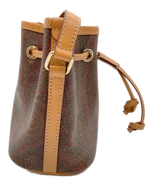ETRO（エトロ）ETRO (エトロ) 巾着ショルダーバッグ ブラウン×ベージュの古着・服飾アイテム