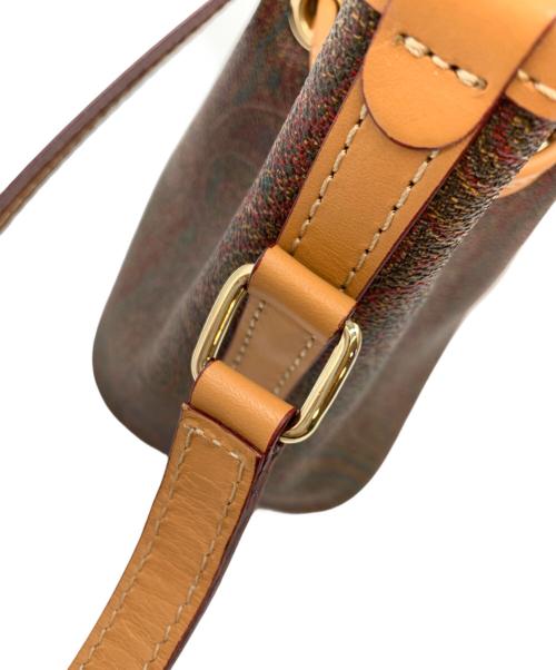 ETRO（エトロ）ETRO (エトロ) 巾着ショルダーバッグ ブラウン×ベージュの古着・服飾アイテム