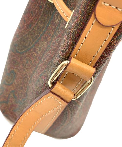 ETRO（エトロ）ETRO (エトロ) 巾着ショルダーバッグ ブラウン×ベージュの古着・服飾アイテム