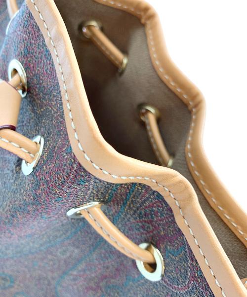 ETRO（エトロ）ETRO (エトロ) 巾着ショルダーバッグ ブラウン×ベージュの古着・服飾アイテム
