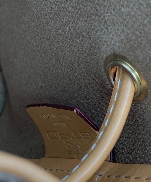 ETRO（エトロ）ETRO (エトロ) 巾着ショルダーバッグ ブラウン×ベージュの古着・服飾アイテム