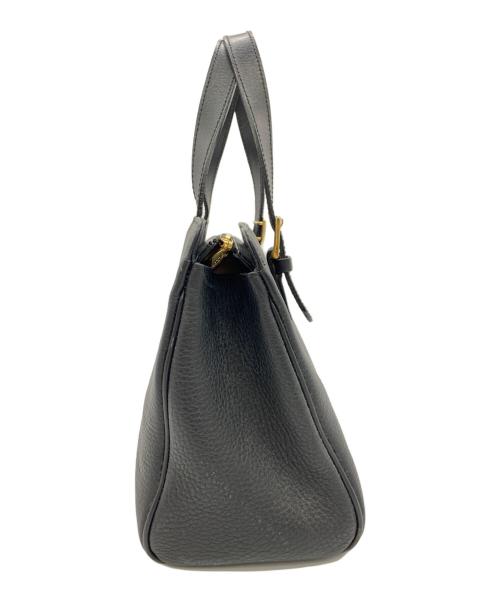 Burberry's（バーバリー）Burberry's (バーバリー) レザーハンドバッグ ブラックの古着・服飾アイテム