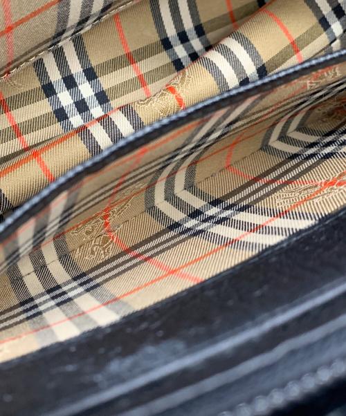Burberry's（バーバリー）Burberry's (バーバリー) レザーハンドバッグ ブラックの古着・服飾アイテム