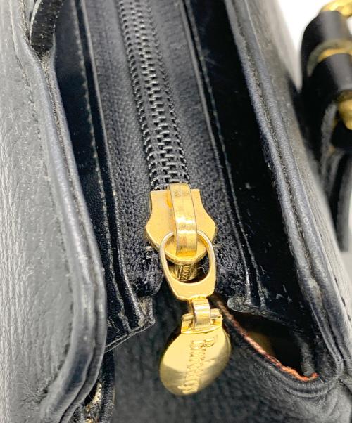Burberry's（バーバリー）Burberry's (バーバリー) レザーハンドバッグ ブラックの古着・服飾アイテム