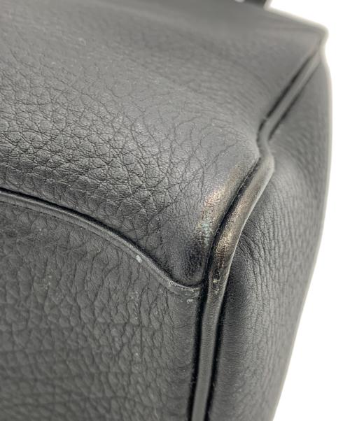 Burberry's（バーバリー）Burberry's (バーバリー) レザーハンドバッグ ブラックの古着・服飾アイテム