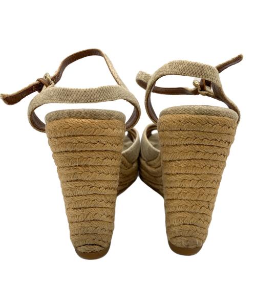 GUCCI（グッチ）GUCCI (グッチ) GG柄 エスパドリーユ　ウェッジソールサンダル ベージュ サイズ:35 1/2の古着・服飾アイテム