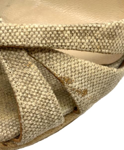 GUCCI（グッチ）GUCCI (グッチ) GG柄 エスパドリーユ　ウェッジソールサンダル ベージュ サイズ:35 1/2の古着・服飾アイテム