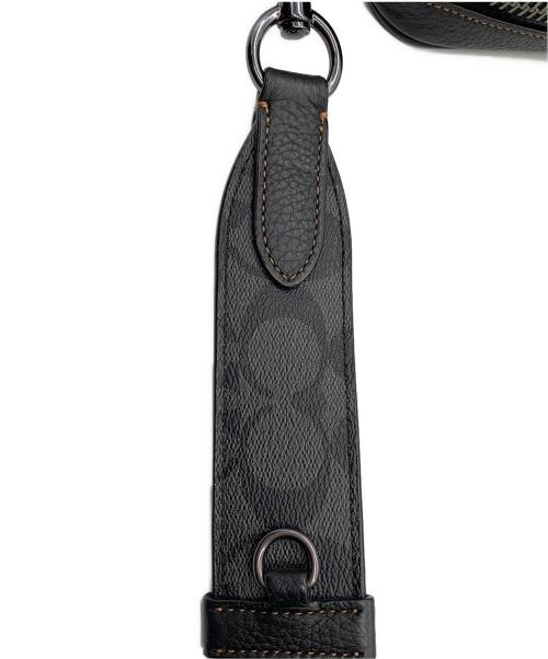 COACH（コーチ）COACH (コーチ) クロスボディ ブロックド シグネチャー キャンバス　ショルダーバッグ ブラック×ブラウンの古着・服飾アイテム