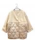 moment+（モーメントプラス）の古着「ボア切り替えキルティングコート」｜アイボリー