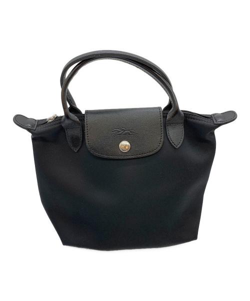 LONGCHAMP（ロンシャン）LONGCHAMP (ロンシャン) ルプラネットミニハンドバッグ ブラックの古着・服飾アイテム