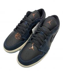 NIKE（ナイキ）の古着「Women's Air Jordan 1 Low Navy&Black Snakeskin / ウィメンズ エアジョーダン1 ロー ネイビー&ブラックスネークスキン」｜ブラック
