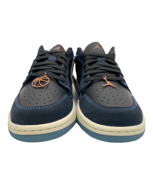 NIKE（ナイキ）NIKE (ナイキ) Women's Air Jordan 1 Low Navy&Black Snakeskin / ウィメンズ エアジョーダン1 ロー ネイビー&ブラックスネークスキン ブラック サイズ:US：10の古着・服飾アイテム
