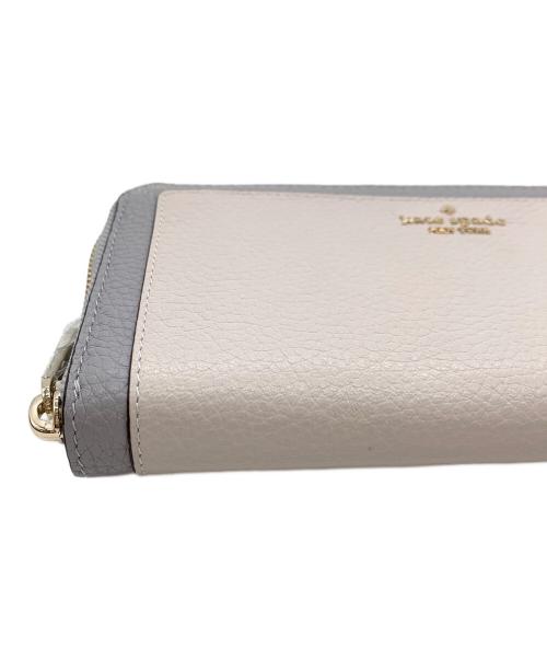 Kate Spade（ケイトスペード）Kate Spade (ケイトスペード) 長財布 グレー×ベージュの古着・服飾アイテム