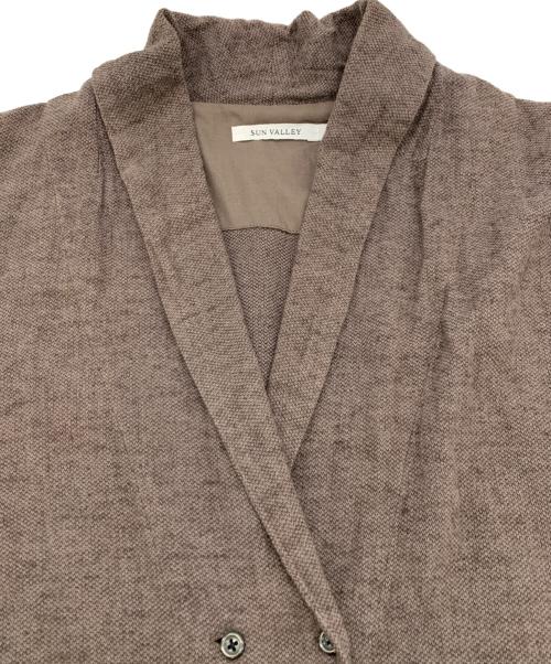 Sun Valley（サンバレー）Sun Valley (サンバレー) コットンリネンミニヘリンボーン起毛ワンピース ベージュ サイズ:Mの古着・服飾アイテム