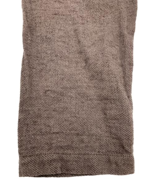 Sun Valley（サンバレー）Sun Valley (サンバレー) コットンリネンミニヘリンボーン起毛ワンピース ベージュ サイズ:Mの古着・服飾アイテム