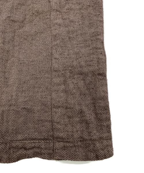 Sun Valley（サンバレー）Sun Valley (サンバレー) コットンリネンミニヘリンボーン起毛ワンピース ベージュ サイズ:Mの古着・服飾アイテム