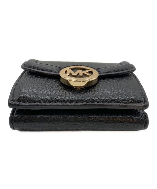 MICHAEL KORS（マイケル・コース）MICHAEL KORS (マイケル・コース) 3つ折り財布 ブラックの古着・服飾アイテム