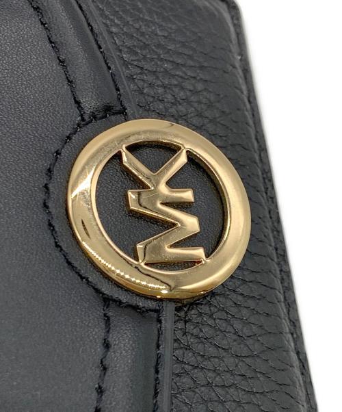 MICHAEL KORS（マイケル・コース）MICHAEL KORS (マイケル・コース) 3つ折り財布 ブラックの古着・服飾アイテム