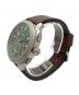 中古・古着 FOSSIL (フォッシル) クロノグラフ ブラウンレザーウォッチ グリーン：10000円