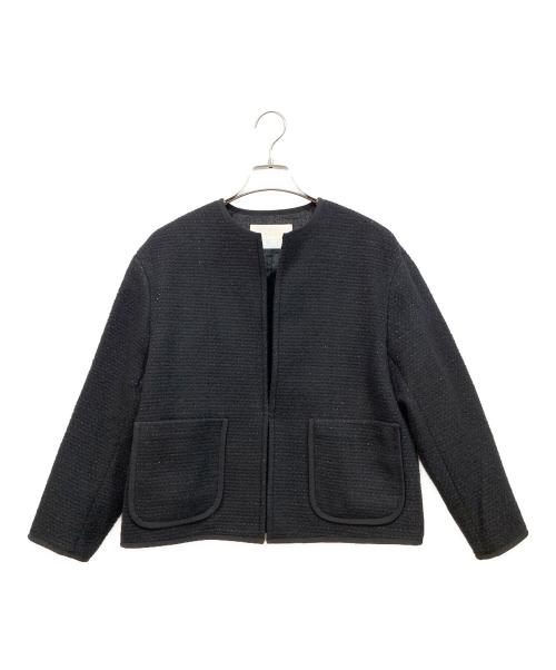 BALLSEY（ボールジィ）BALLSEY (ボールジィ) ファンシードビー クルーネックジャケット ブラック サイズ:36の古着・服飾アイテム