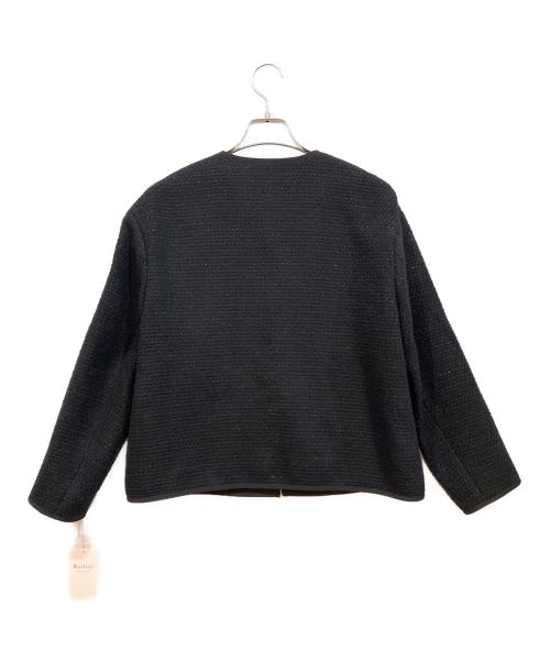 BALLSEY（ボールジィ）BALLSEY (ボールジィ) ファンシードビー クルーネックジャケット ブラック サイズ:36の古着・服飾アイテム