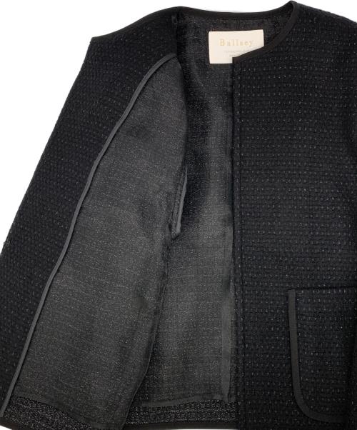 BALLSEY（ボールジィ）BALLSEY (ボールジィ) ファンシードビー クルーネックジャケット ブラック サイズ:36の古着・服飾アイテム