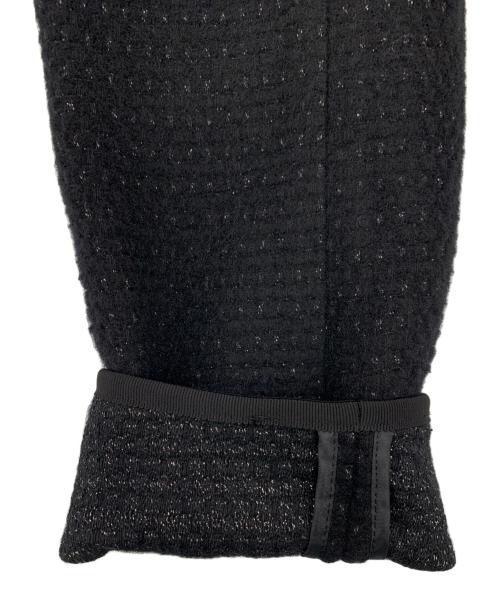 BALLSEY（ボールジィ）BALLSEY (ボールジィ) ファンシードビー クルーネックジャケット ブラック サイズ:36の古着・服飾アイテム