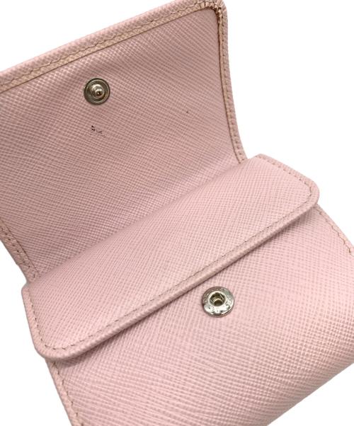 PRADA（プラダ）PRADA (プラダ) 3つ折り財布 ピンクの古着・服飾アイテム