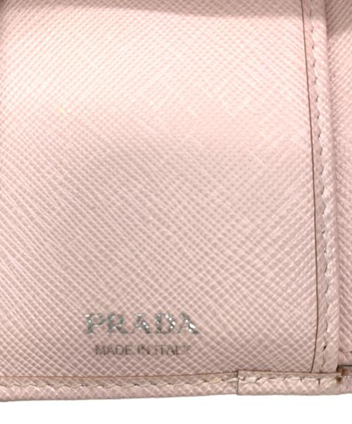 PRADA（プラダ）PRADA (プラダ) 3つ折り財布 ピンクの古着・服飾アイテム