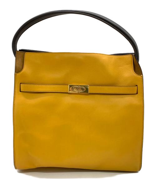 TORY BURCH（トリーバーチ）TORY BURCH (トリーバーチ) 2WAYバッグ ブラウン×イエローの古着・服飾アイテム