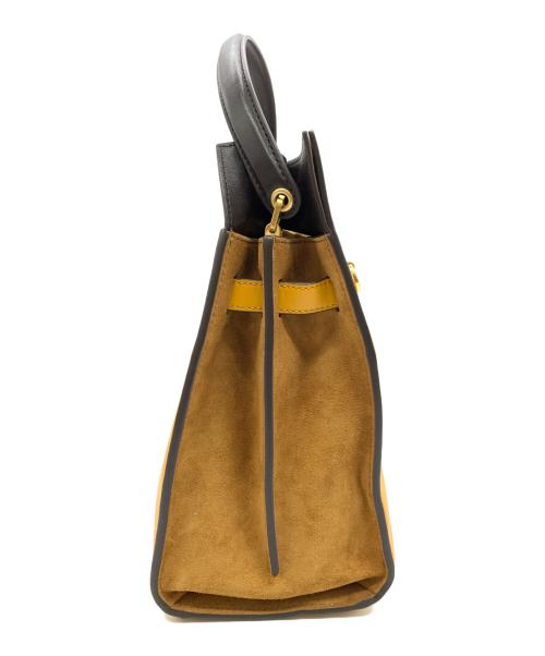 TORY BURCH（トリーバーチ）TORY BURCH (トリーバーチ) 2WAYバッグ ブラウン×イエローの古着・服飾アイテム