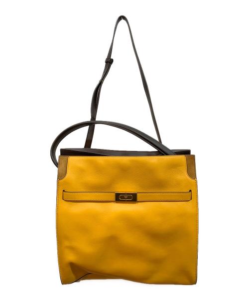 TORY BURCH（トリーバーチ）TORY BURCH (トリーバーチ) 2WAYバッグ ブラウン×イエローの古着・服飾アイテム