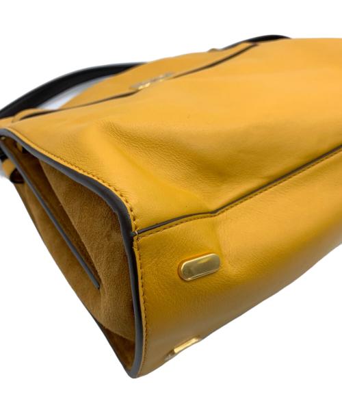 TORY BURCH（トリーバーチ）TORY BURCH (トリーバーチ) 2WAYバッグ ブラウン×イエローの古着・服飾アイテム