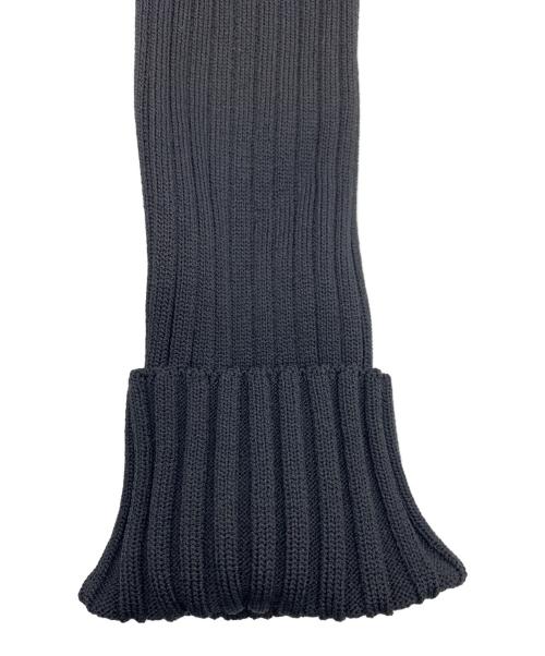 ARMANI EXCHANGE（アルマーニ エクスチェンジ）ARMANI EXCHANGE (アルマーニ エクスチェンジ) ジップアップ バイカラーリブニット ブラック×パープル サイズ:Sの古着・服飾アイテム