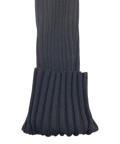 ARMANI EXCHANGE（アルマーニ エクスチェンジ）ARMANI EXCHANGE (アルマーニ エクスチェンジ) ジップアップ バイカラーリブニット ブラック×パープル サイズ:Sの古着・服飾アイテム