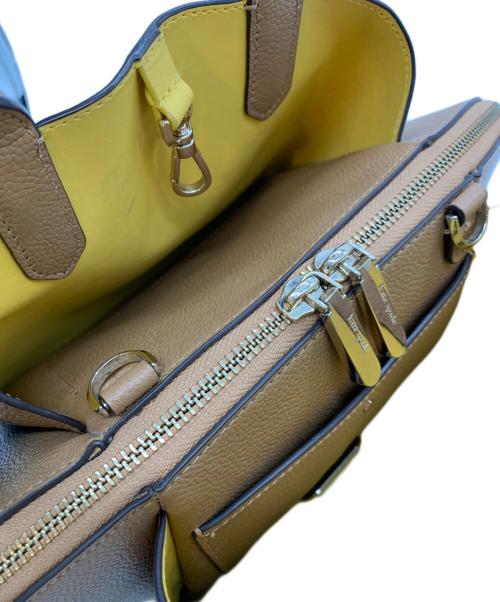 Kate Spade（ケイトスペード）Kate Spade (ケイトスペード) ハンドバッグ ブラウン×イエローの古着・服飾アイテム