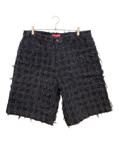 SUPREME（シュプリーム）SUPREME (シュプリーム) Frayed Patchwork Baggy Denim Short ネイビー サイズ:38の古着・服飾アイテム