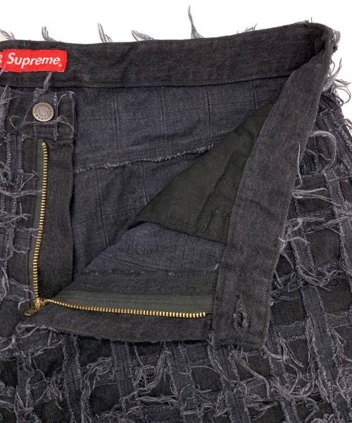 SUPREME（シュプリーム）SUPREME (シュプリーム) Frayed Patchwork Baggy Denim Short ネイビー サイズ:38の古着・服飾アイテム