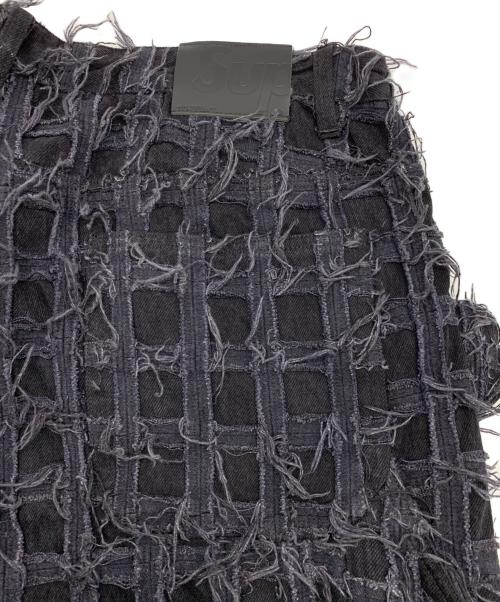 SUPREME（シュプリーム）SUPREME (シュプリーム) Frayed Patchwork Baggy Denim Short ネイビー サイズ:38の古着・服飾アイテム